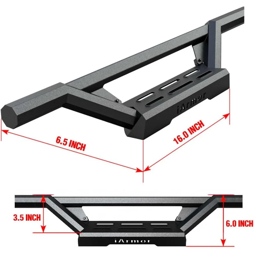 Pedane con gradini compatibili con Chevy Silverado GMC Sierra 2001-2006 Crew Cab e 07 Classic |   Lato in acciaio inossidabile 304