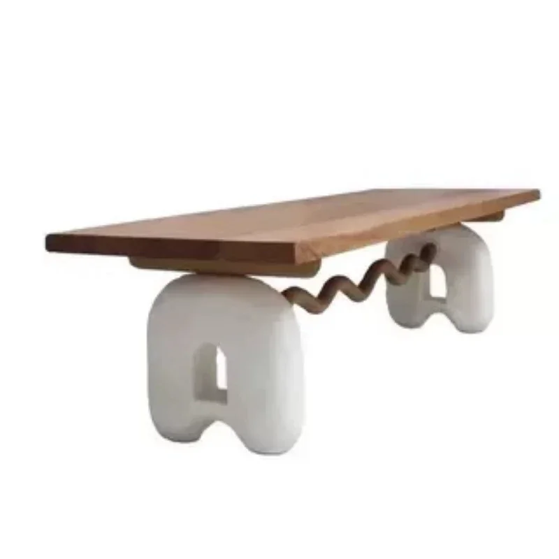 

French cream style, medieval solid wood, household small apartment dining table