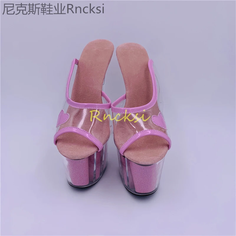 17cm Summer buckle with ultra-high heel stiletto sandals women's platform stiletto sexy open-toed sandals