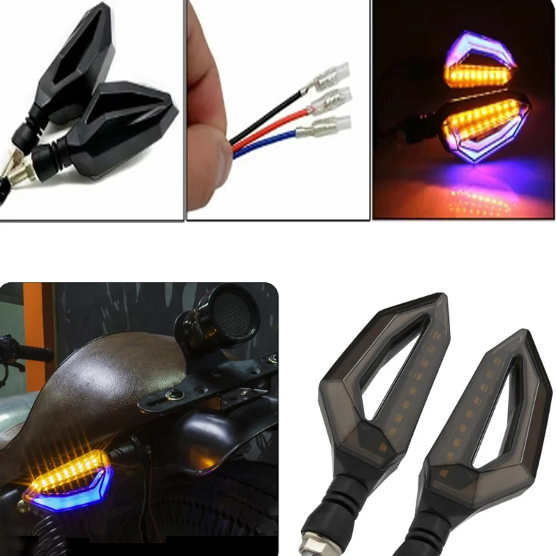 Motorfiets Richtingaanwijzer waarschuwingslampje 12VLED IPX-6 Waterdichte Dagrijverlichting Indicator Blinker Lamp Waterdicht