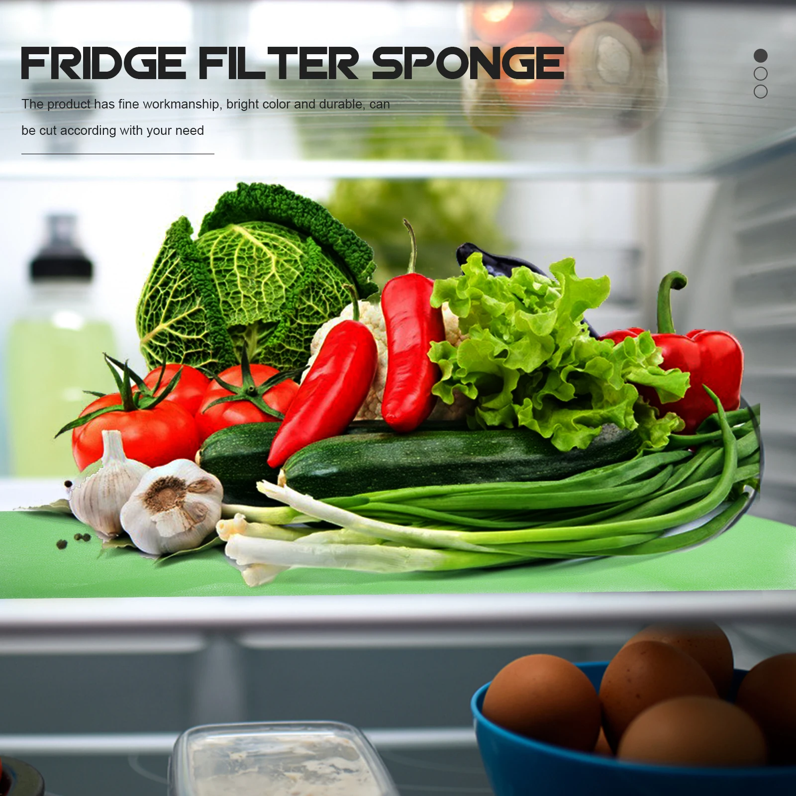 

10Pcs Anti-Mold Refrigerator Filter Sponge Practical Heat Resistant Fridge Mat Kitchen Absorbent Pad Refrigerator Filter Sponge