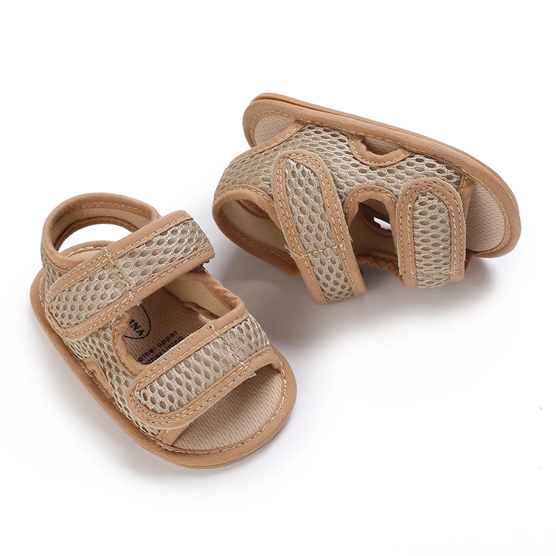 Sandalias informales de malla de Color sólido para bebés, sandalias ligeras transpirables para verano