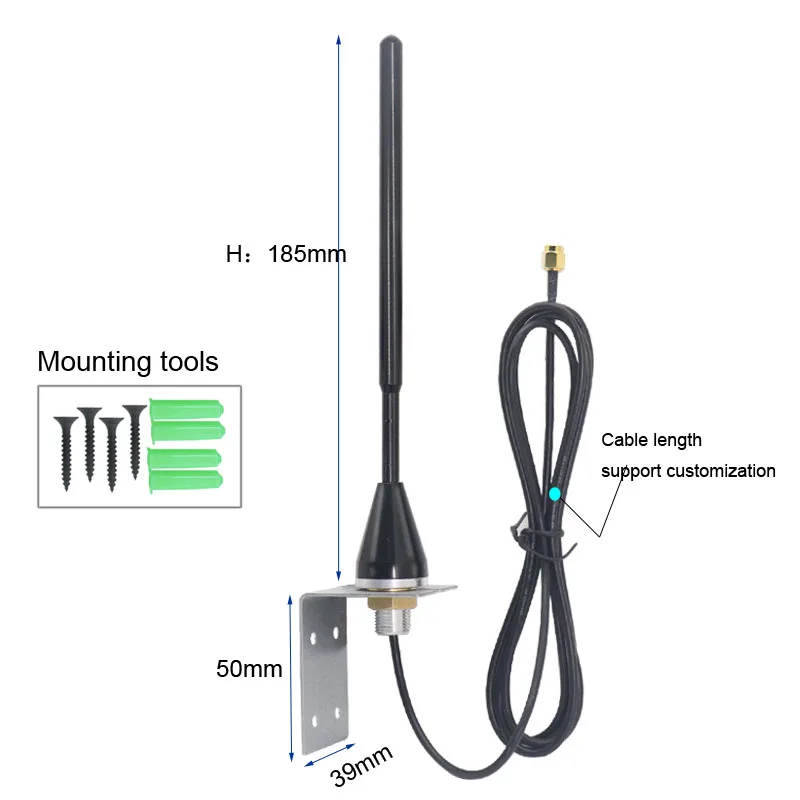 Remote Control 433Mhz 400~470Mhz 470Mhz High Gain 10Dbi Omni Lora Antenna External WiFi Outdoor Indoor Outdoor Aerial SMA RPSM