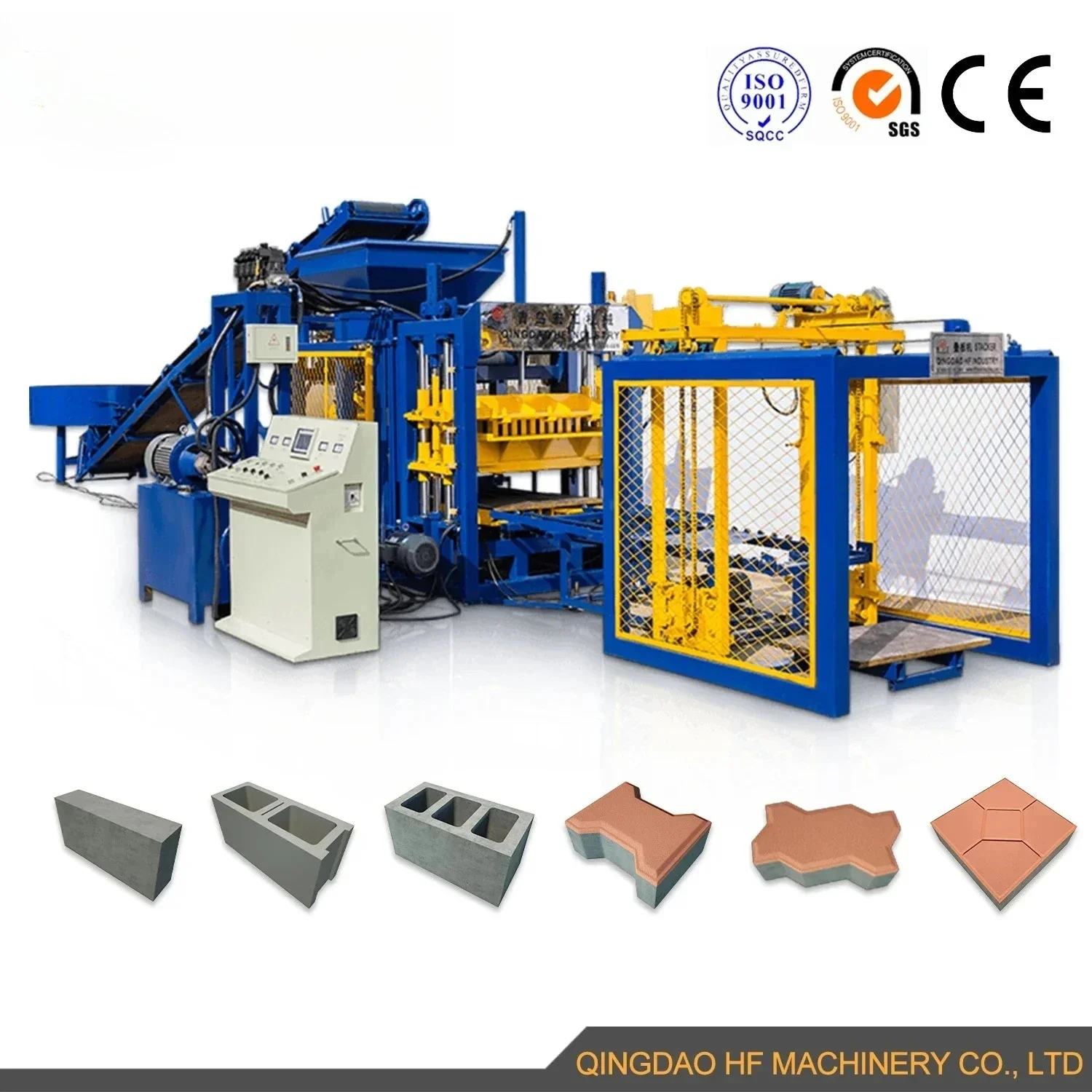 رائجة البيع QT4-18 آلات مواد البناء لآلة تصنيع الطوب الطيني سهلة التشغيل