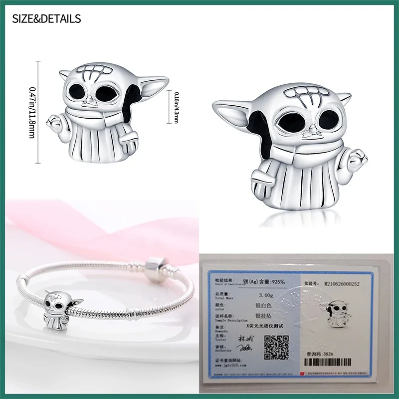 MINISO925 Sterling Silver War Charms Beads Fit Pandora Original Bracelets For Women 925 Silver DIY Jewelry Gift