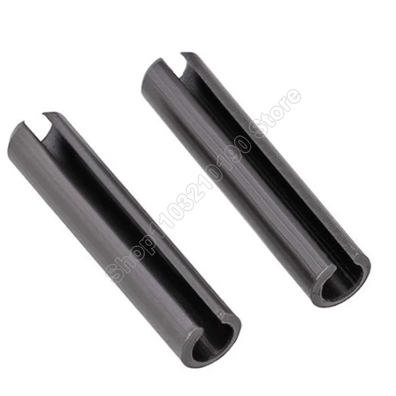 1-100pcs M1.5 M2 M2.5 M3 M4 M5 M6 M8 M10 M12 Black Spring-Type Straight Pins Steel Spring Elastic Cylindrical Cotter Pin Dowel