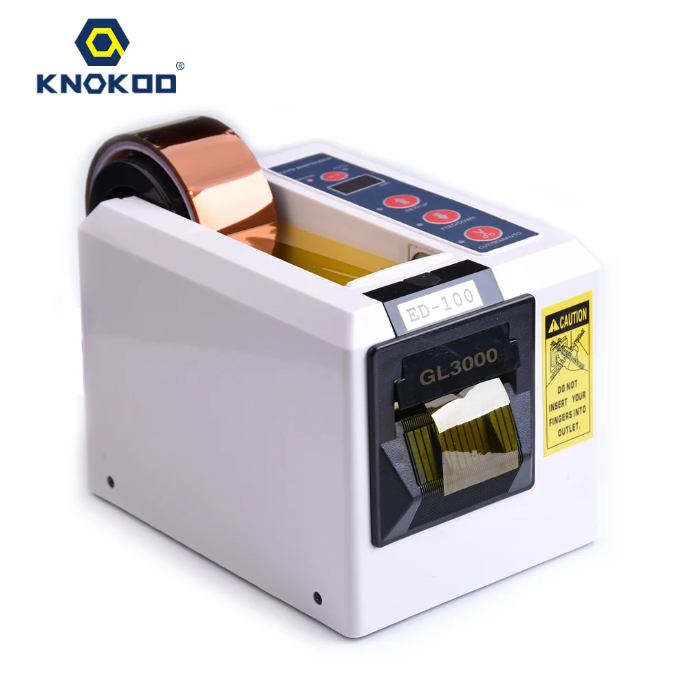 KNOKOO ED-100 Packing Machine Tape Cutter Auto/Manual Mode Switch Memory Function Electric 110V/220V Power Supply Anti-Static