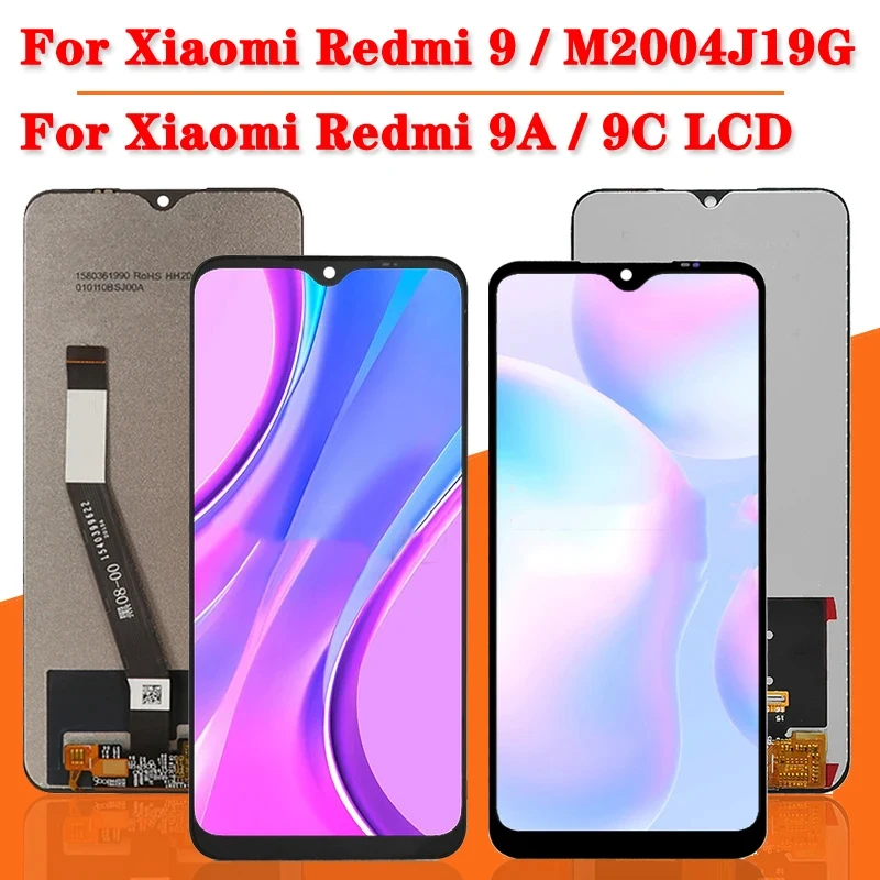 High Quality LCD For Xiaomi Redmi 9 9A 9C LCD With Frame Display And Touch Screen Assembly For Redmi 9 M2004J19AG M2004J19C LCD