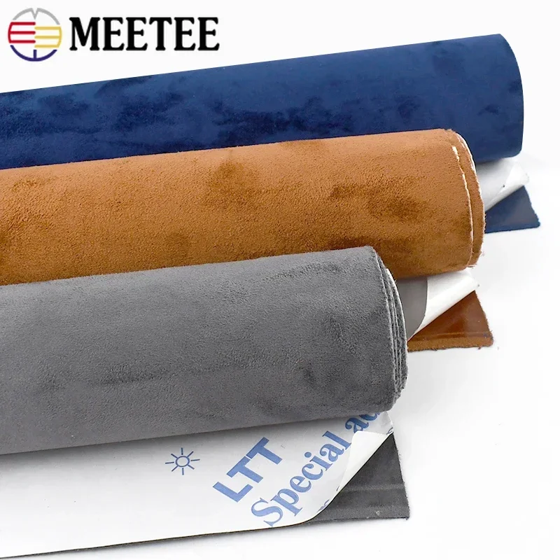 Suede Self-adhesive Fabric Faux Suede Adhesive Synthetic Leather Cloth for Jewelry Box Car Interior Door Velvet Fabrics DIY Trim