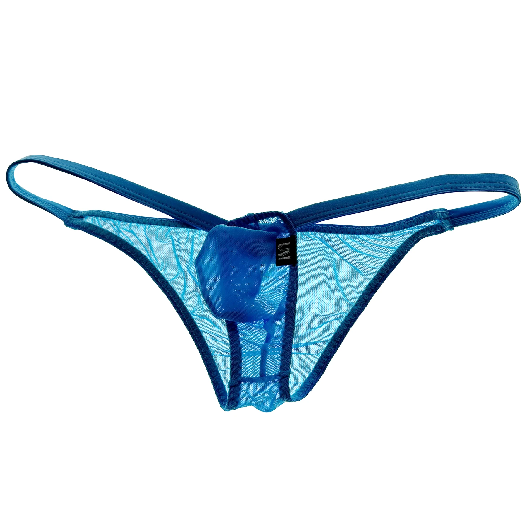 Ultra-Thin Low Waist Men's Mesh Briefs Transparent Three-Dimensional Hip Baggy Sexy Underwear