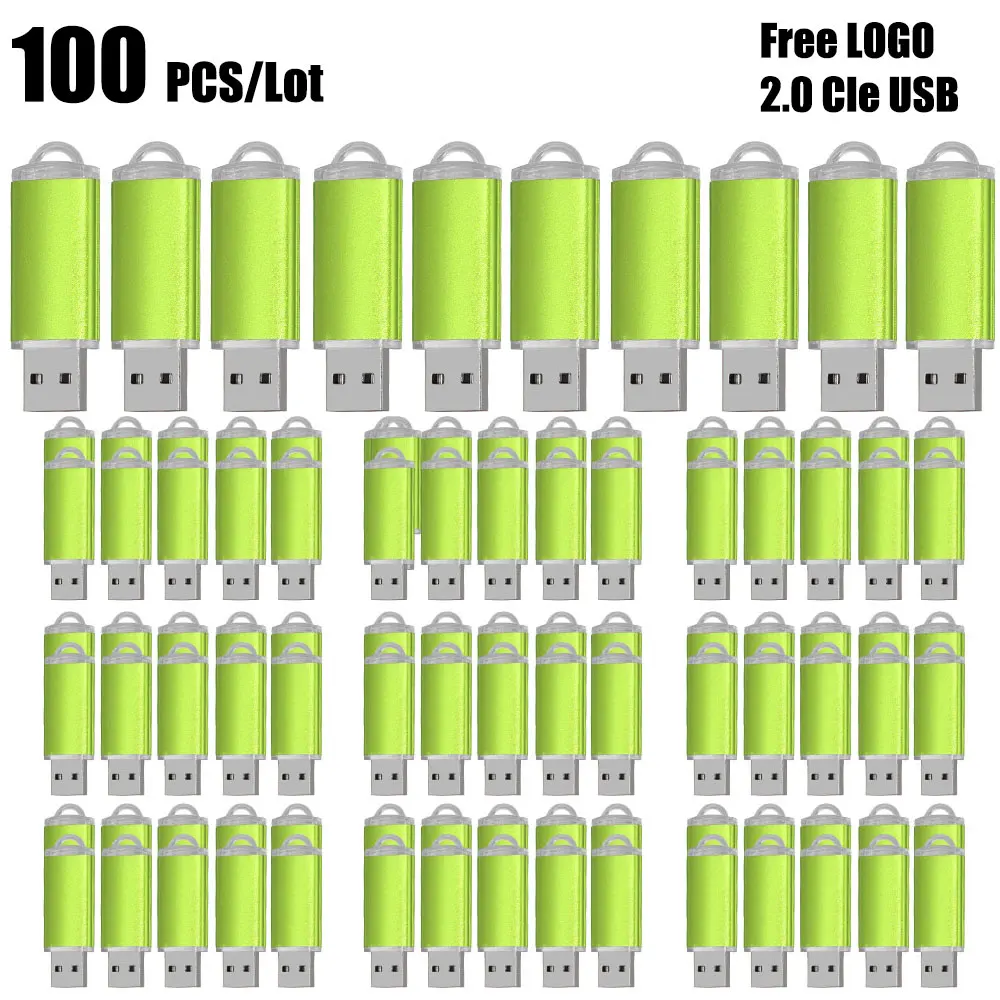 100pcs/LOT free logo With Key Chain USB 2.0 Flash Drive 128GB 64GB 32GB 16GB 8GB 4GB 128M Pendrive Fashion 9 Colors U Stick Gift
