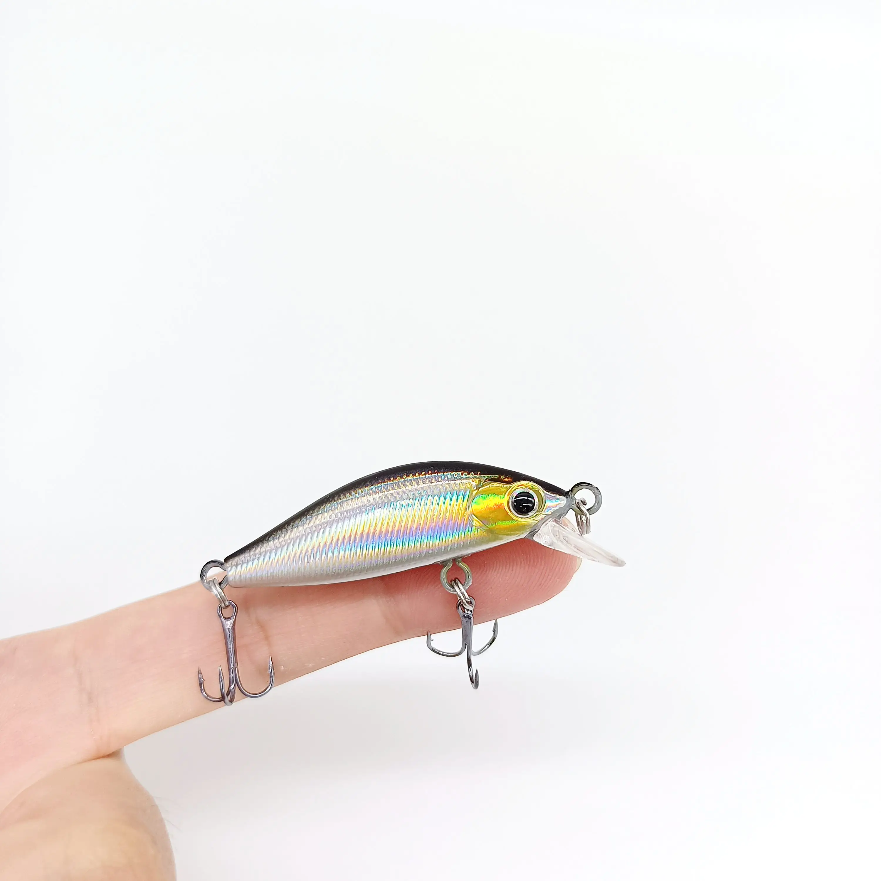 DUODUOYU 1PCS Sinking Minnow 45mm 4.5g Fishing Lure Micro Artificial Hard Bait Longcast Wobblers for Trout Bass Pike Tackle