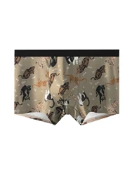 Men's single pair of cartoon cat underpants with cute prints, comfortable and stylish choice of boxer shorts
