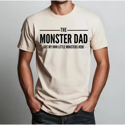 Funny Dad T Shirt The Monster Little Monsters Father for Dads from Kids Fatherhood Humor Joke