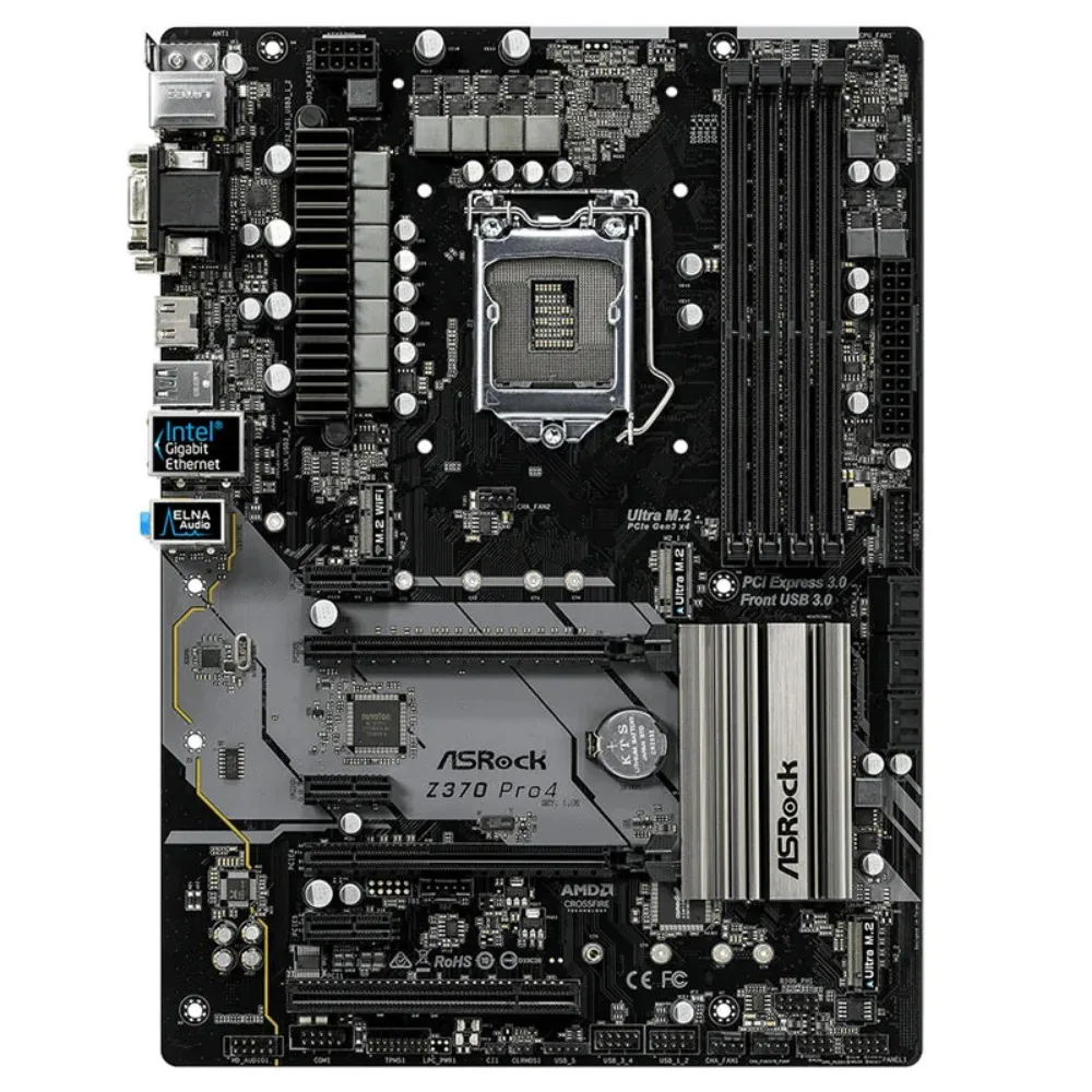 Placa-mãe de desktop ASRock Z370 Pro4 com Intel Z370 Z370M DDR4 LGA 1151 Placa-mãe de desktop original