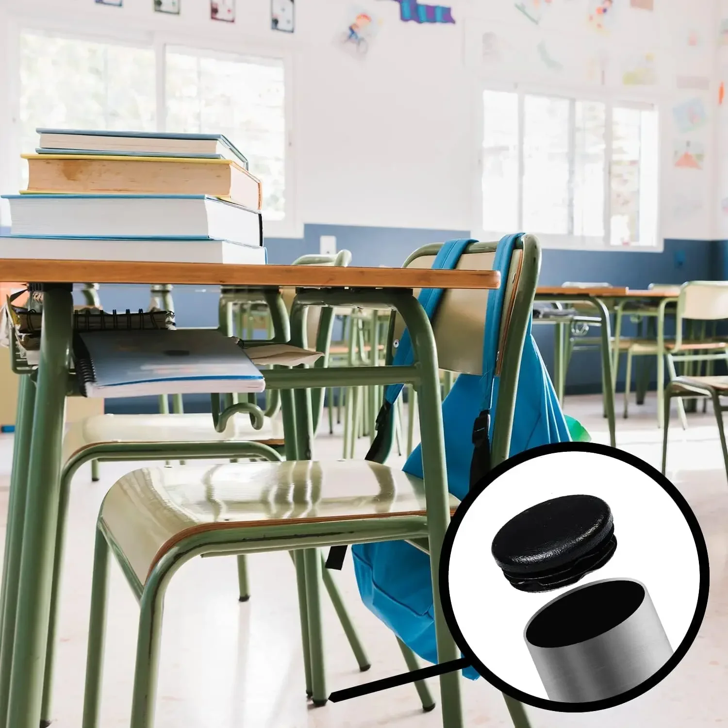 50/100pcs Round Plastic Plug Pipe Tubing End Caps Insert Furniture Foot Table Chair Leg Blanking End Insert Plug for Metal Tube