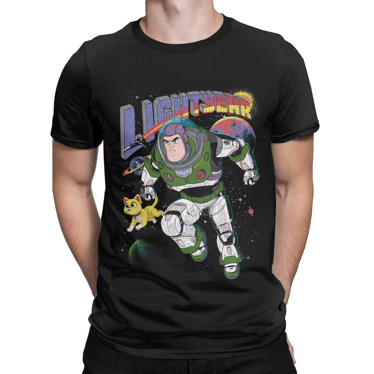 Toy Story Buzz Lightyear Space Ranger Men's T Shirts Creative Tee Shirt Short Sleeve Crewneck T-Shirts 100% Cotton Adult Tops