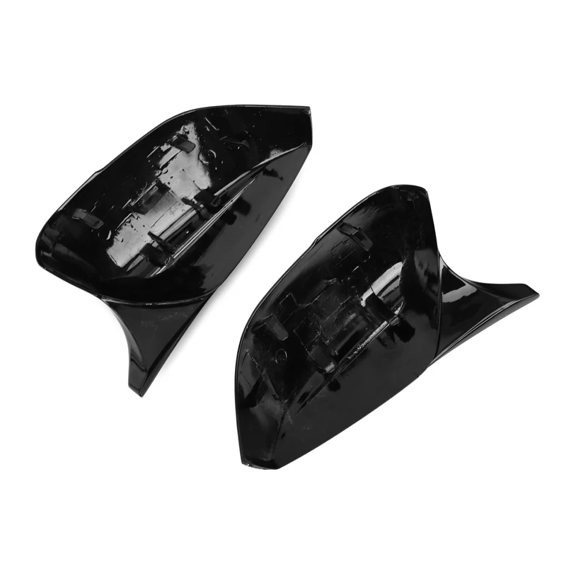 Glossy Black ABS Side Rear View Mirror Cover Replacement Ox Horn For Infiniti Q50 Q60 Q70 XQ30 SQ50 2014-2017