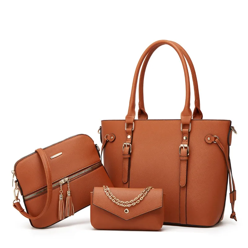 

Fashion 3PC/SET Women'S Shoulder Bag Large Capacity Casual Crossbody Bag Luxury Brand Designer Handbag Classic Retro Tote Bag
