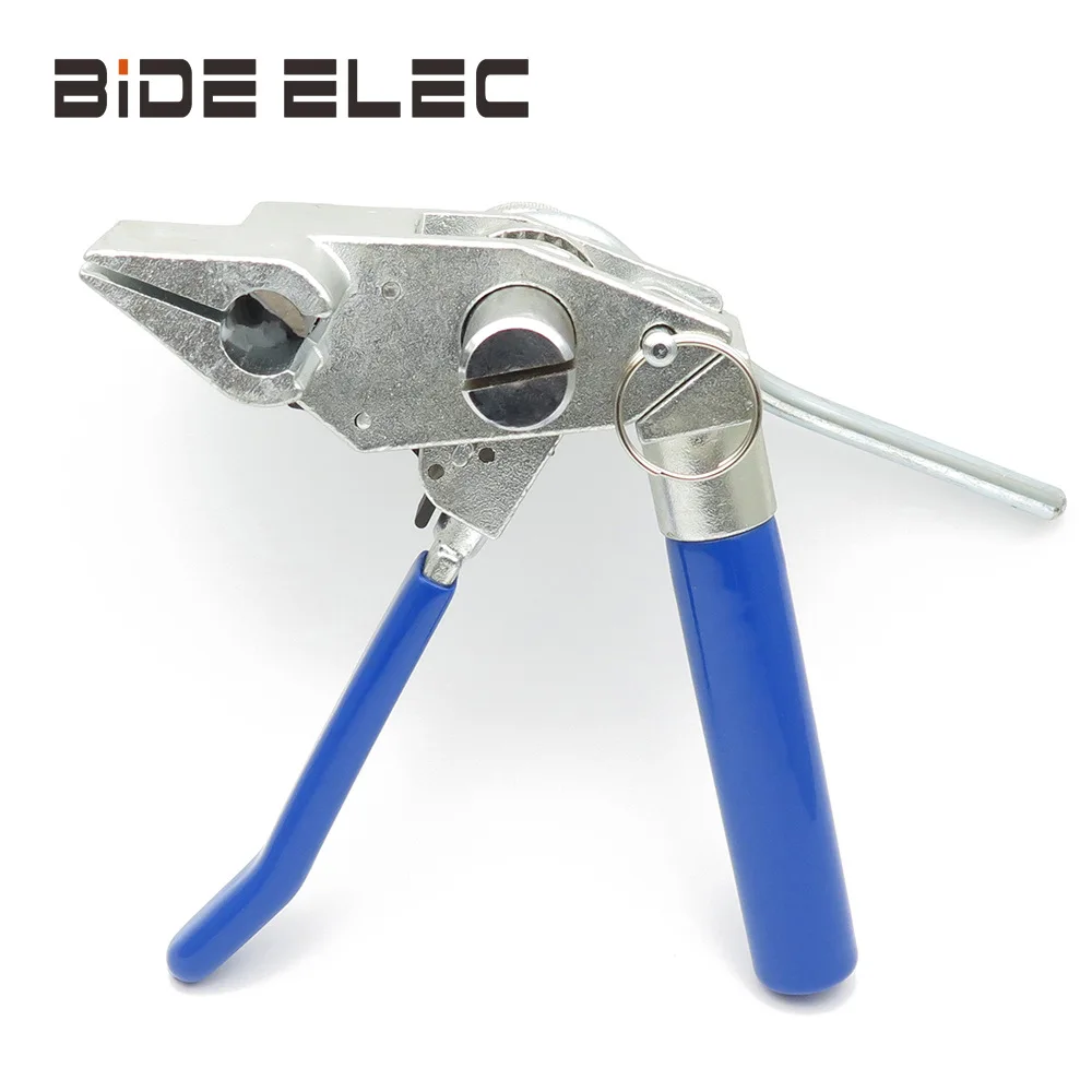 LQB Stainless Steel Banding Tool, BAND-IT Style Cable Tie Tensioner Pliers C07569, Straight Bent Convertible Multifunctional