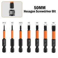 50mm Magnetic Hex Shank Screwdriver Bit H1.5 H2.5 H3.0 H4 H5 H6 Quick-Change Impact Driver Power Drill Manual Hand Tool