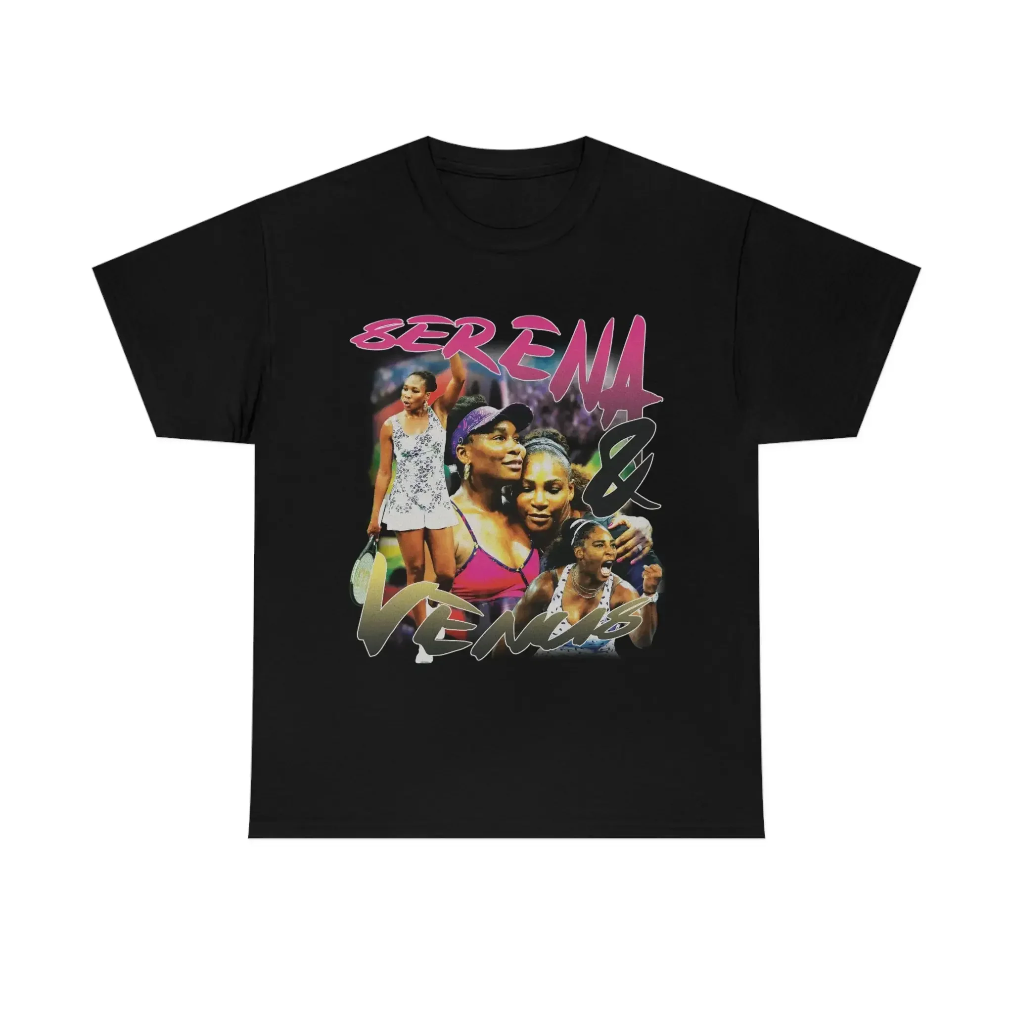 Camiseta de estilo vintage con motivos de Serena y Venus Williams.
