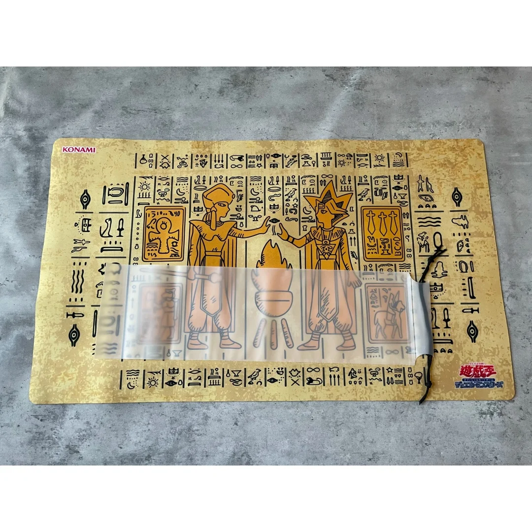 600x350mm Yu-Gi-Oh！ DIY Classic Tablet of Lost Memories Playmat Atem/Priest Seto 1.5mmless Edge Rubber Board Game Card Mat Toys