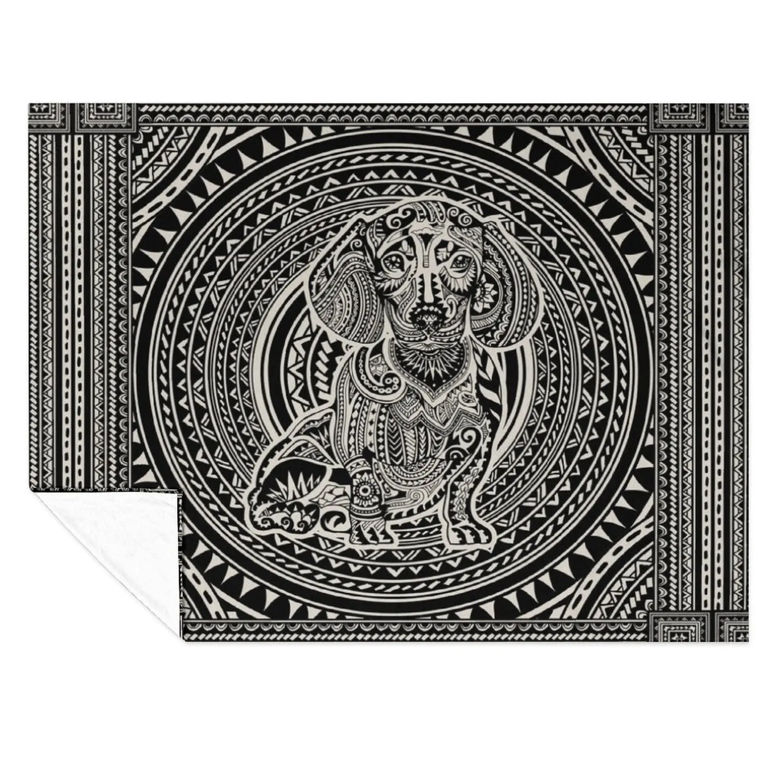 

Polynesian Dachshund Throw Blanket Beautifuls Bed covers Luxury St Blankets