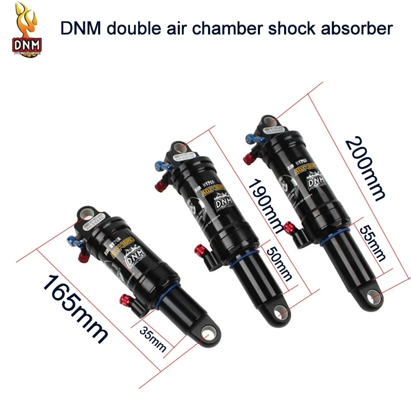 DNM MTB Shock Abosorber AOY-36RC Soft Tail Manual Control Lockable Rebound Bicycle Air Rear Shock Suspension Cycling Part