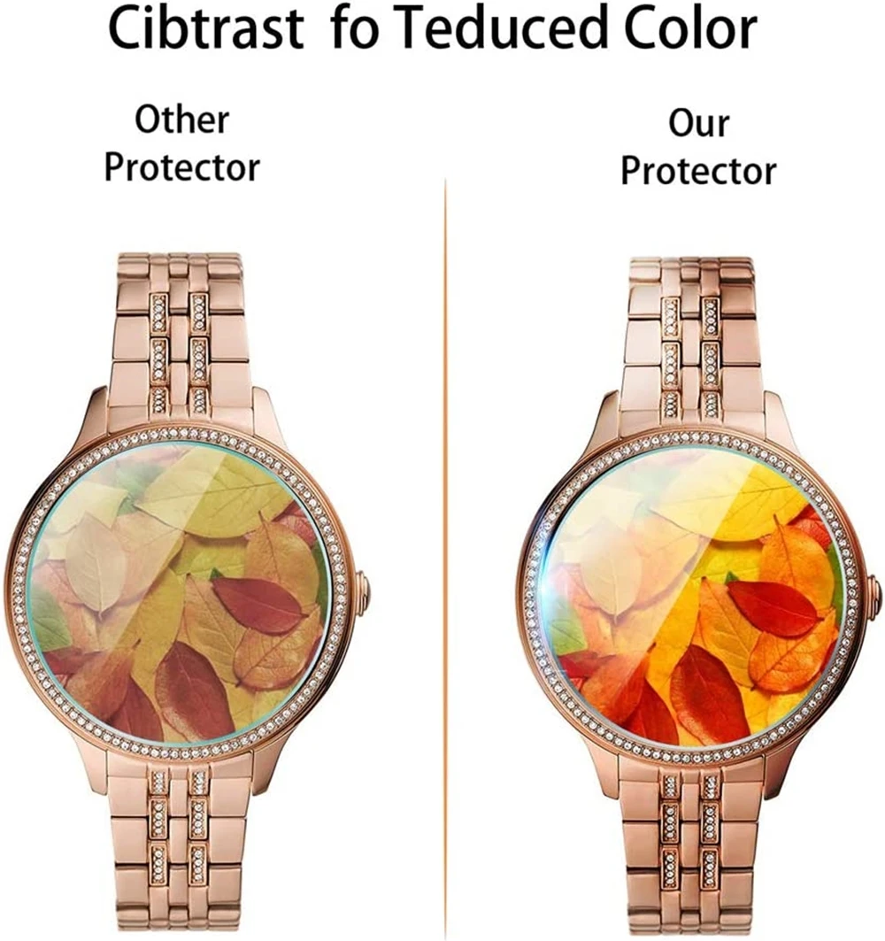 ป้องกันหน้าจอกระจกนิรภัยสําหรับ Fossil ใหม่ Fossil Women's Gen 5E 42 มม., 2.5D ความแข็ง 9H ป้องกันหน้าจอ