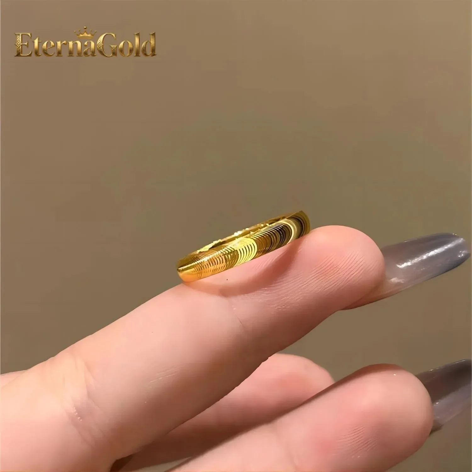 

Кольцо EternaGold из чистого золота 24K для пар, романтическое кольцо из настоящего золота 9999 пробы, ювелирное украшение, подарок на день рождения.