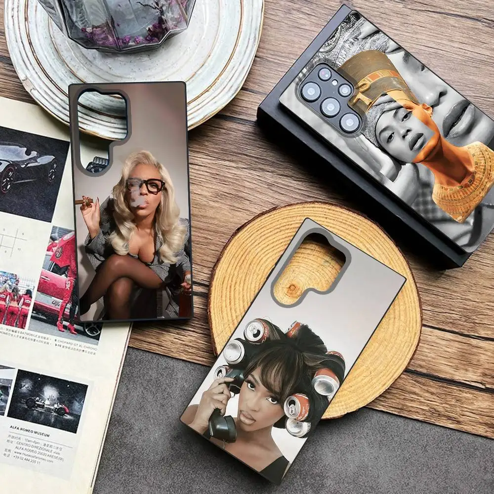 

B-Beyonce Phone Case For Samsung Galaxy A 91,80,73,72,71,53,52,51,22,5G Shockproof Soft Black Cover