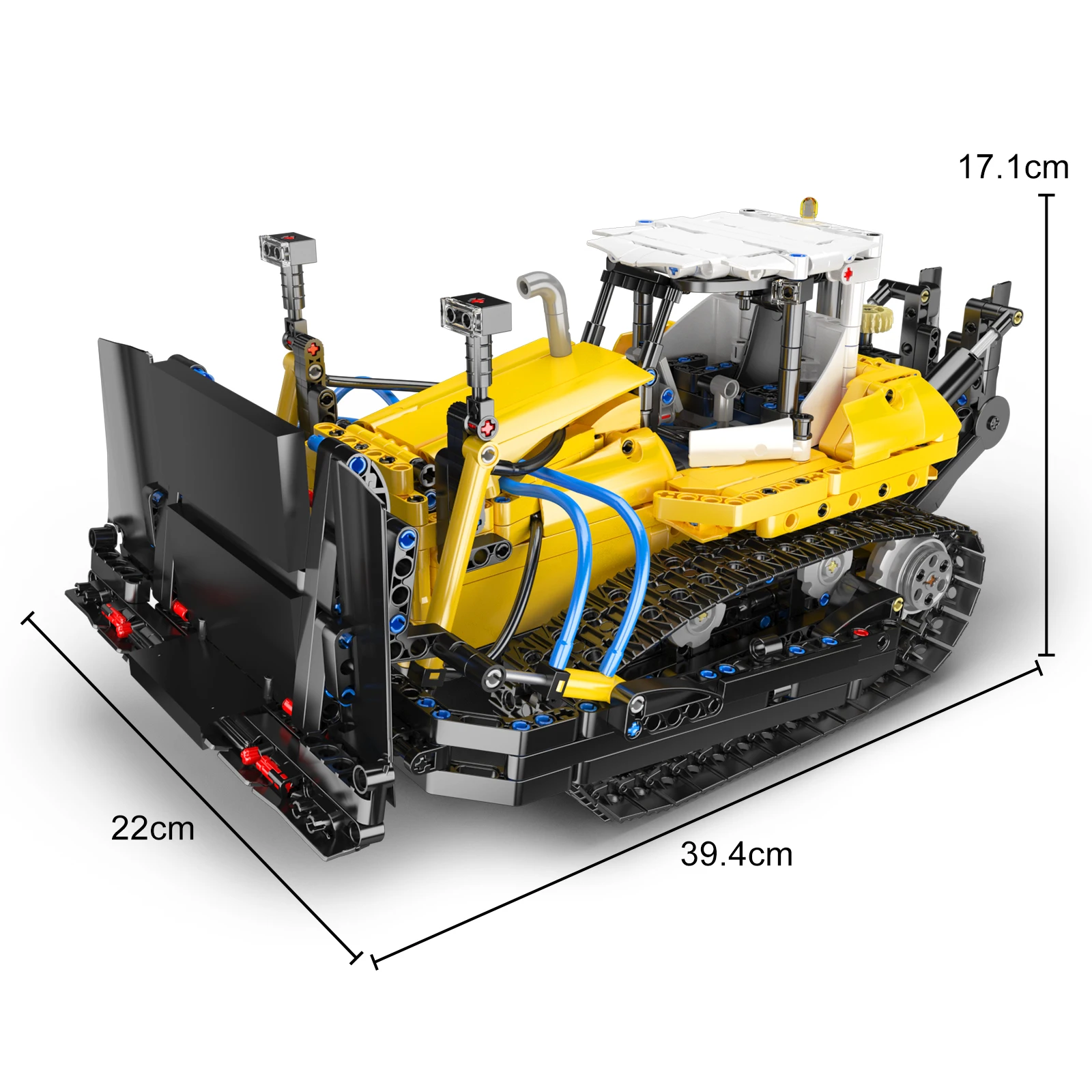 Mold King 19019 Technical Car Toys The PR756 Bulldozer Building Block Enginerring Truck Model Brick Set Kids Christmas light