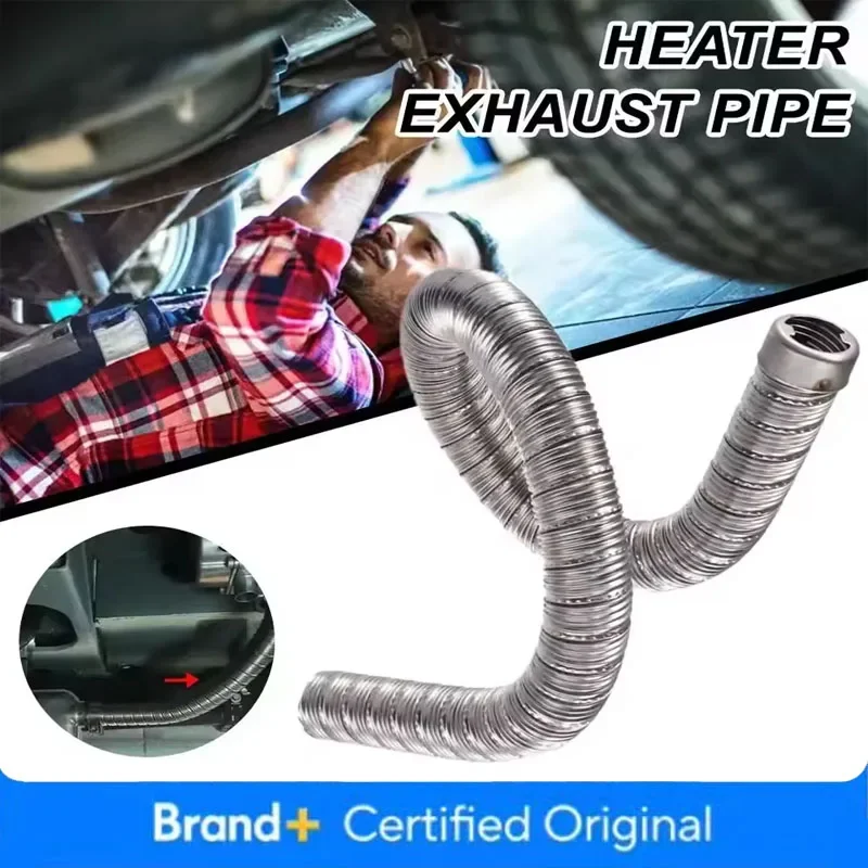 

60-300cm Air Diesel Parking Heater Stainless Steel Exhaust Pipe Tube Vent Hose Elbow Connector Joiner W /Clamp For Car Amagi