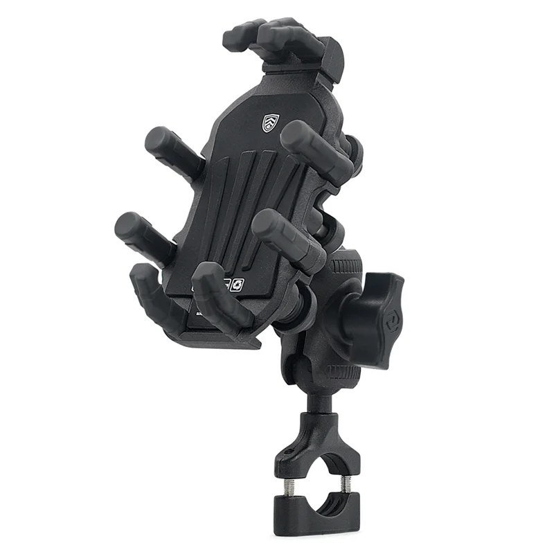 Motorcycle Phone Mount With Vibration Dampener, 1-Hand Operation Motorcycle Bike Scooter ATV Handlebar Holder, Fine Workmanship