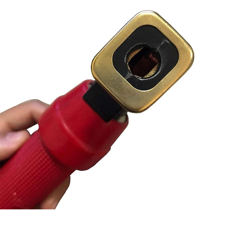 Imagen 5: Soporte para electrodos de soldadura trenzado, 400 amperios, totalmente de cobre, soporte para electrodos de alta resistencia, accesorio para máquina de soldadura, soldador ARC MMA