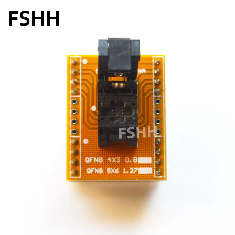 Customized 4mmx3mm 0.8mm QFN8 test socket UDFN8 DFN8 ML8F WSON8 QFN8 to DIP8 Programmer adapter