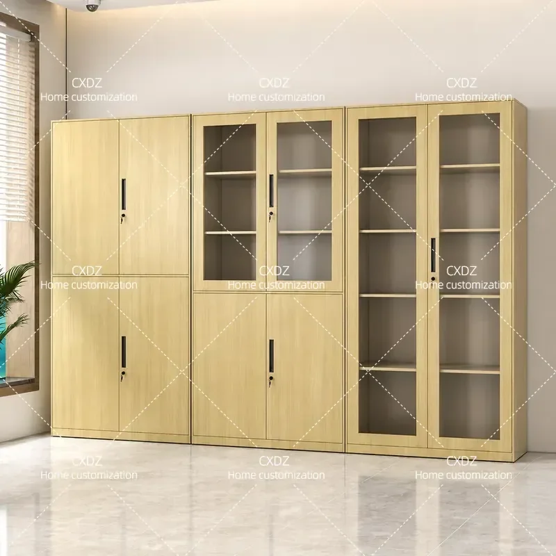 Steel Wood Grain File Cabinet Short Dressing Table Bookcase Drawer Locker Storage Unit