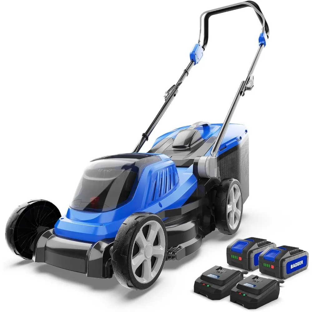 

WILD BADGER POWER Lawn Mower 40V Brushless 16" Cordless, 5 Cutting Height Adjustments, Electric Lawn Mower, Quickly Folding