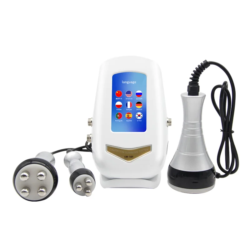 Three-in-one 40K Cavitation Ultrasonic Weight Loss RF Lifting Wrinkle Firming Skin Slimming Body Shaping Beauty Instrument