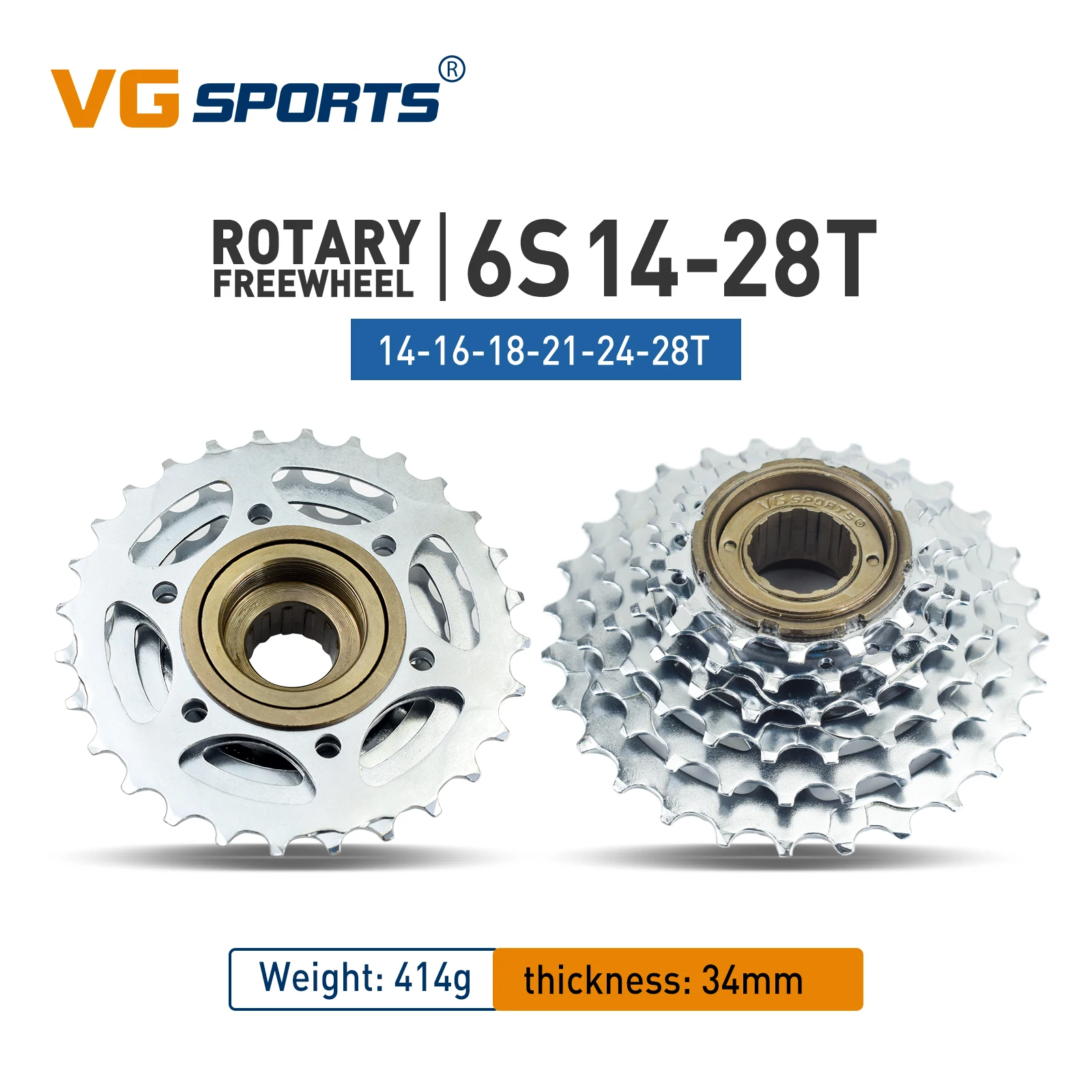 1pc VG Sport Fahrrad Kettenrad 5/6/7/8/9/10/11 Geschwindigkeit Gewinde Freilauf 14-28T 13-28/32T 11-32/36T Steckdosen Kompatibel mit Drehnabe