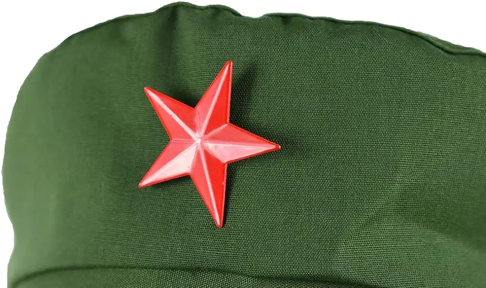 Fashion Communist Party Red Star Army Uniform Hat Chinese Chairman Mao Zedong Costumes Theater Accessory Cap