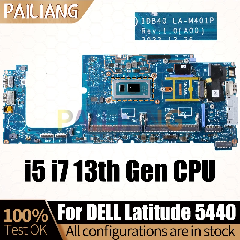 

For DELL Latitude 5440 Laptop Mainboard 0NDV55 LA-M401P SRMLZ i5 i7 13th Gen 030MKK 0FP4RR Notebook Motherboard Full Test