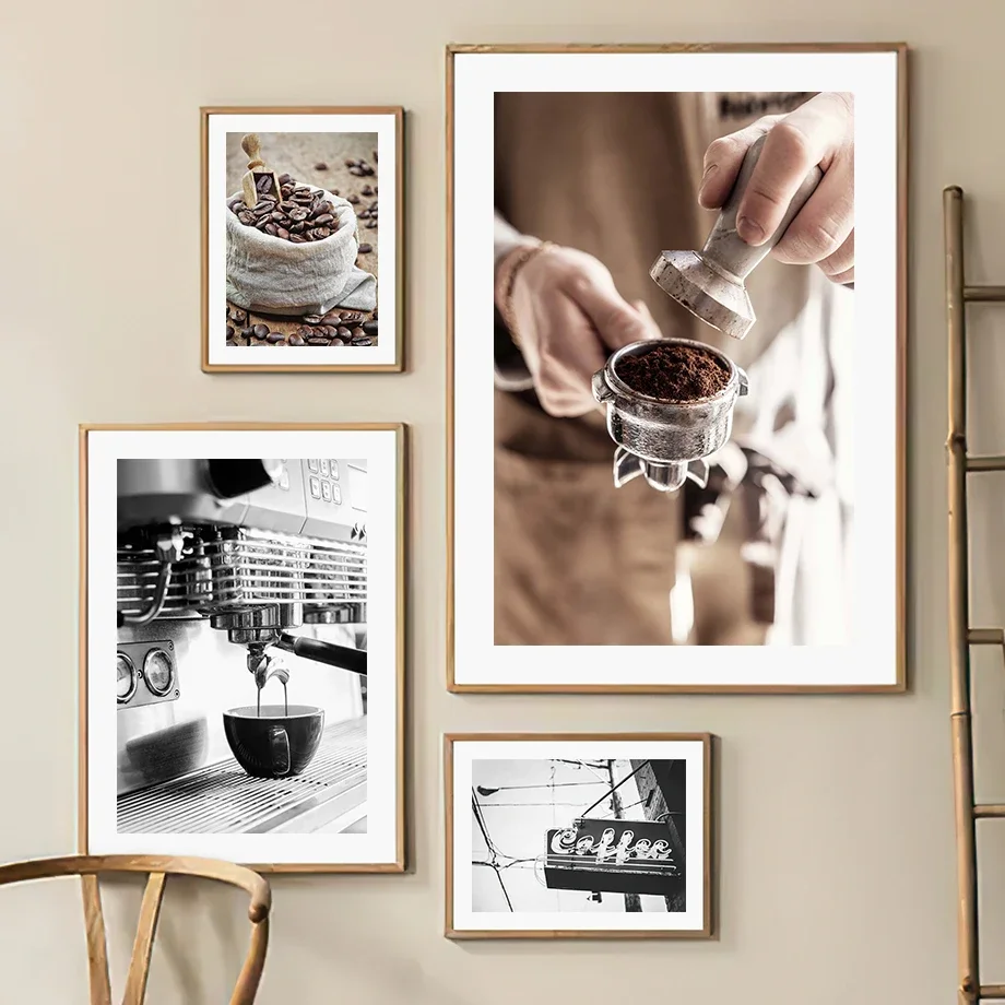 Hand Ground Coffee Beans Vintage Wall Art Canvas Painting Nordic Posters And Prints Wall Pictures For Kitchen Coffee Shop Decor