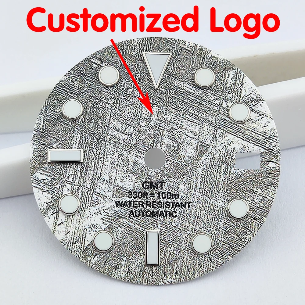 NH35 dial 28.5mm dial meteorite face dial fits NH35/NH36 movement watch parts replacement parts support customized logo