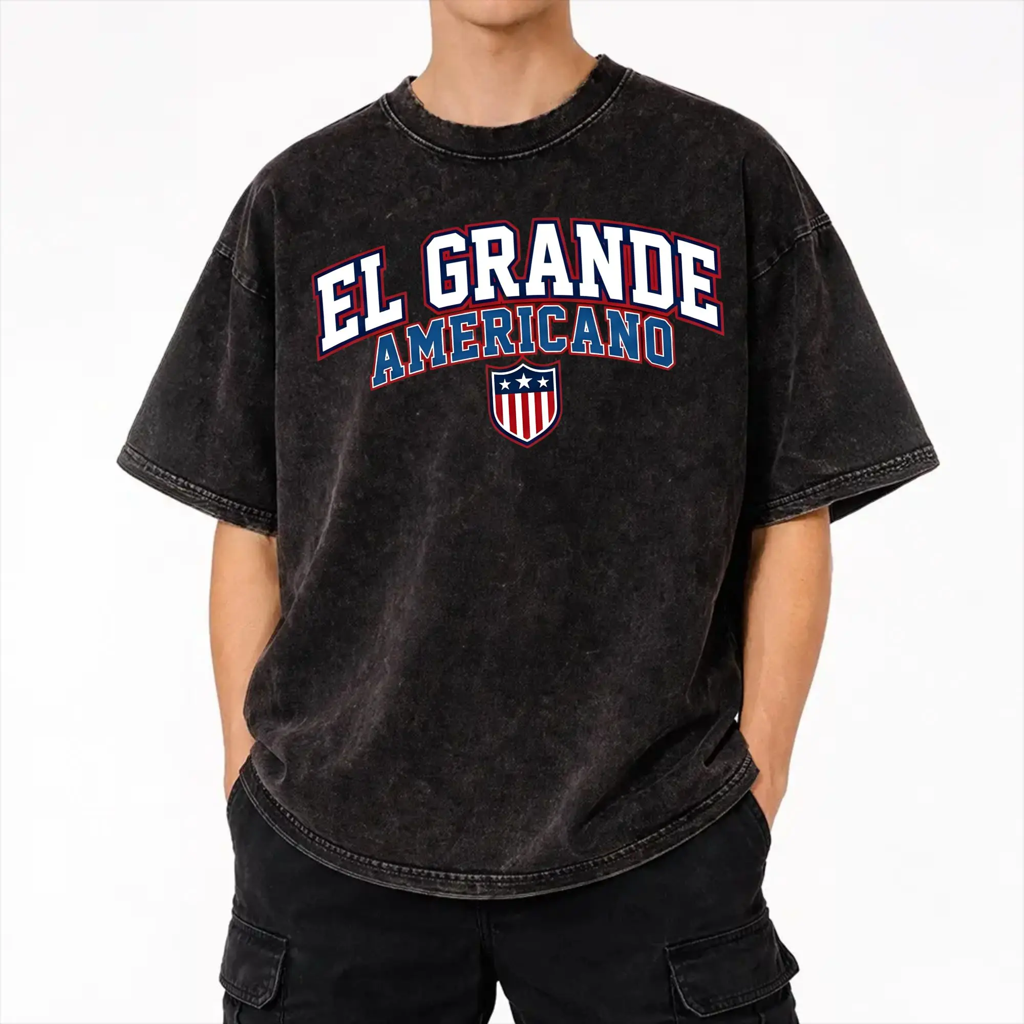 Summer El Grande Americano Pro Wrestling  Washed Shirt Merch Harajuku T-Shirt  for Men Women Tee