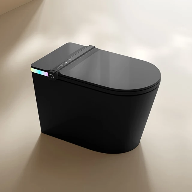 xx-S002 Best Intelligent Ceramic Toilet Nightlight Foot Sensor Flushing Voice Control Smart Seat Heating Bathroom Bowl Features* view 3
