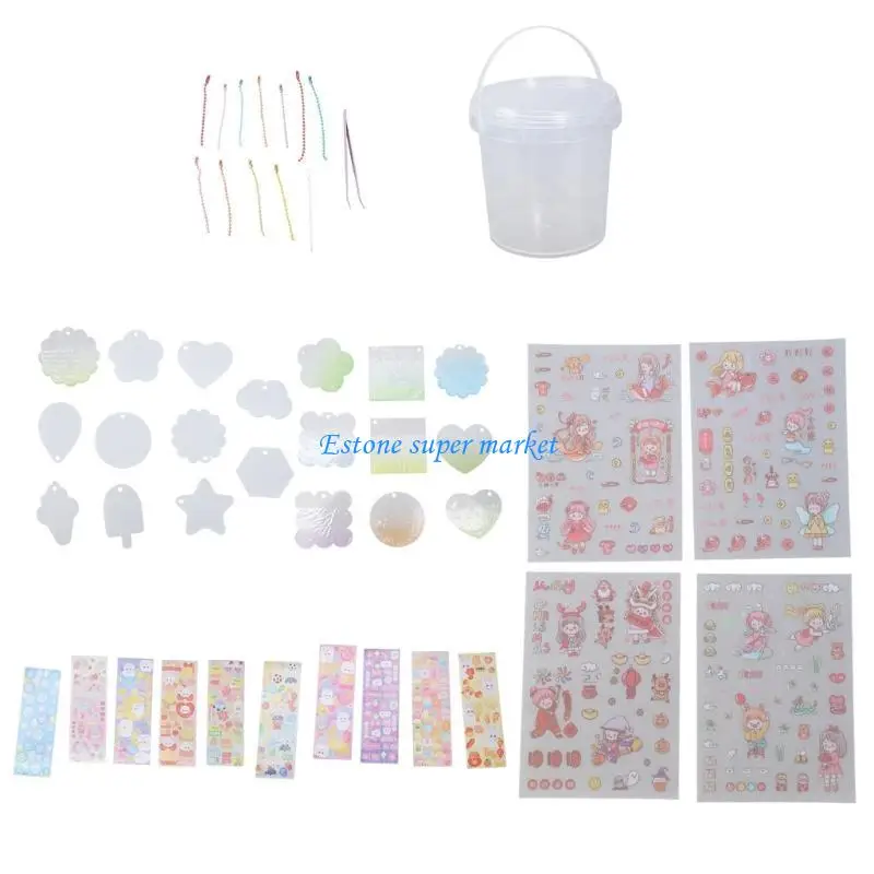 090B Shimmering Stickers Set Scrapbooking Decoration Glittering Stickers Stationery