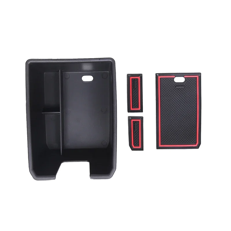 For Audi Q4 E-tron Q5 2022 ABS Black Car Central Control Armrest Box Storage Box Phone Storage Box Interior Car  Accessories