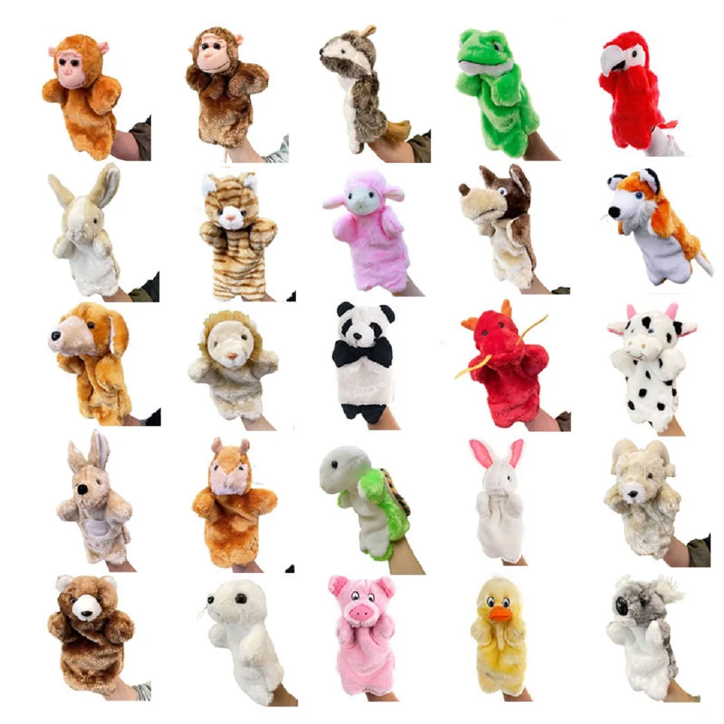 

Animal Hand Puppet Cat Dolls Plush Hand Doll Early Education Learning Toys Children Marionetes Puppets for telling story
